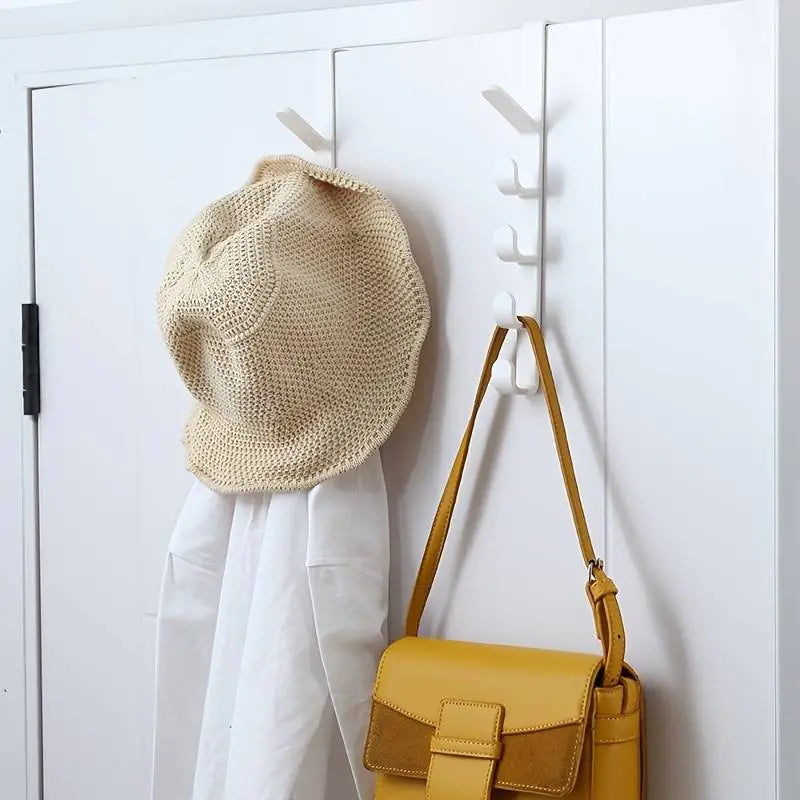 5-Hook Over the Door Organizer - Brown, White, or Black