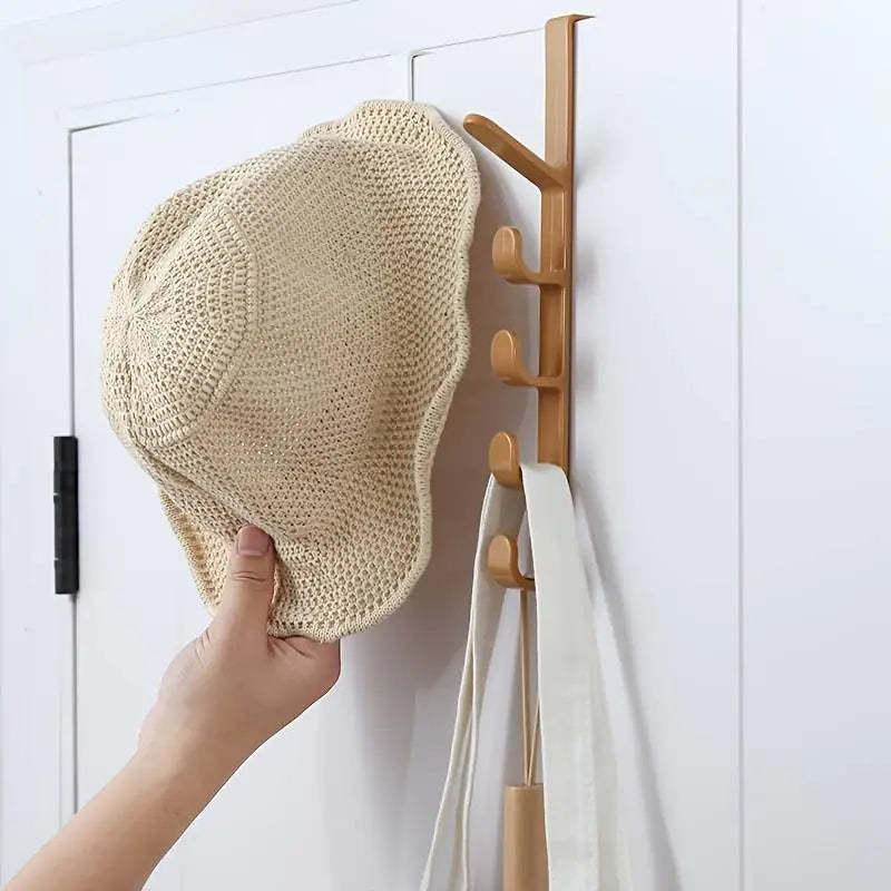 5-Hook Over the Door Organizer - Brown, White, or Black